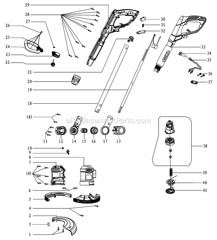 Black and Decker GL600N-B2C (Type 1) 600w String Trimmer Power Tool Page A Diagram